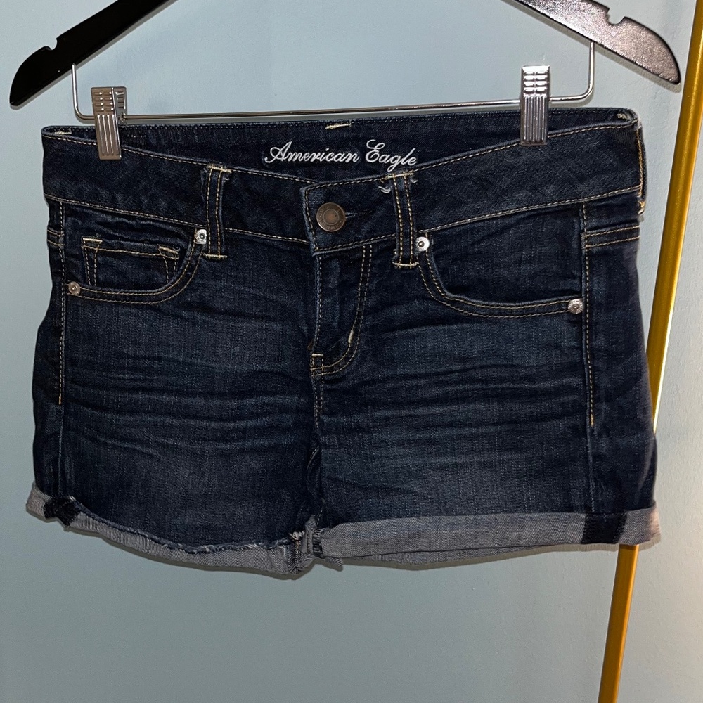American Eagle Midi Denim Shorts Women Size 4